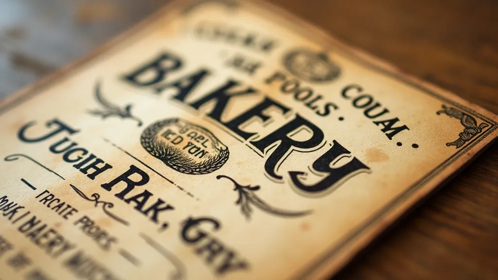 Vintage postcard back advertising a bakery