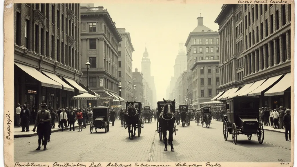 Chicago street scene, 1915