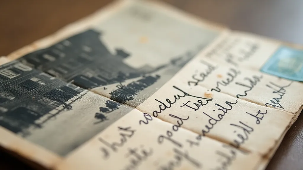 Antique postcard with handwritten message