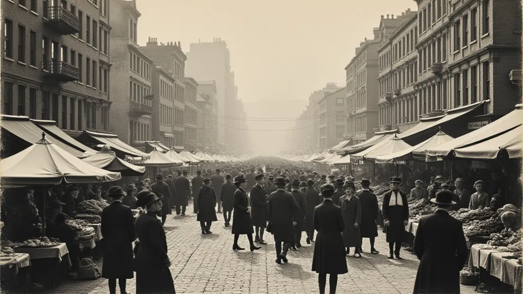 Postcard of a Lower East Side market