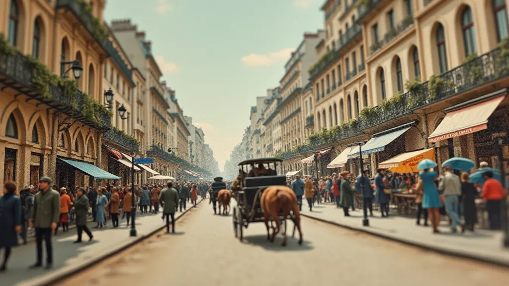 Detailed view of a vintage Parisian postcard.