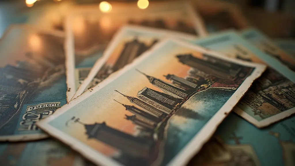 Selection of antique city postcards