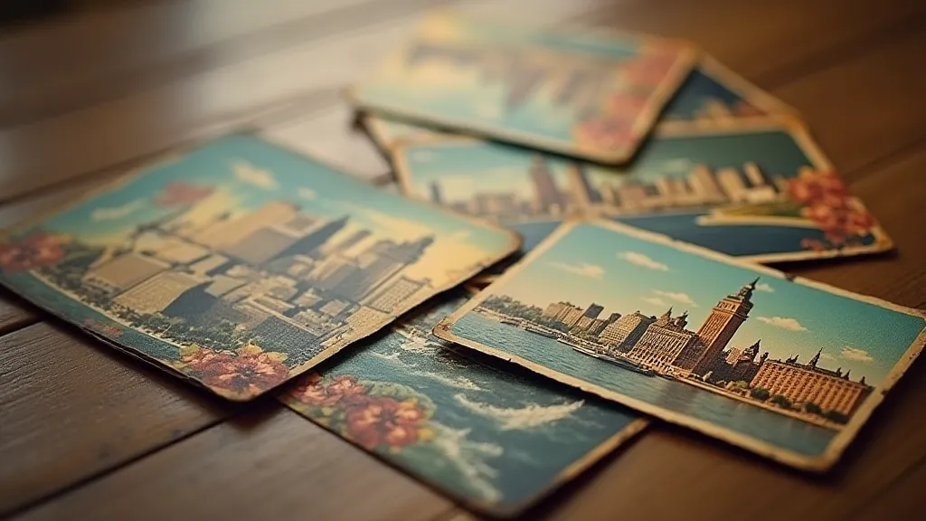 Collection of antique city postcards