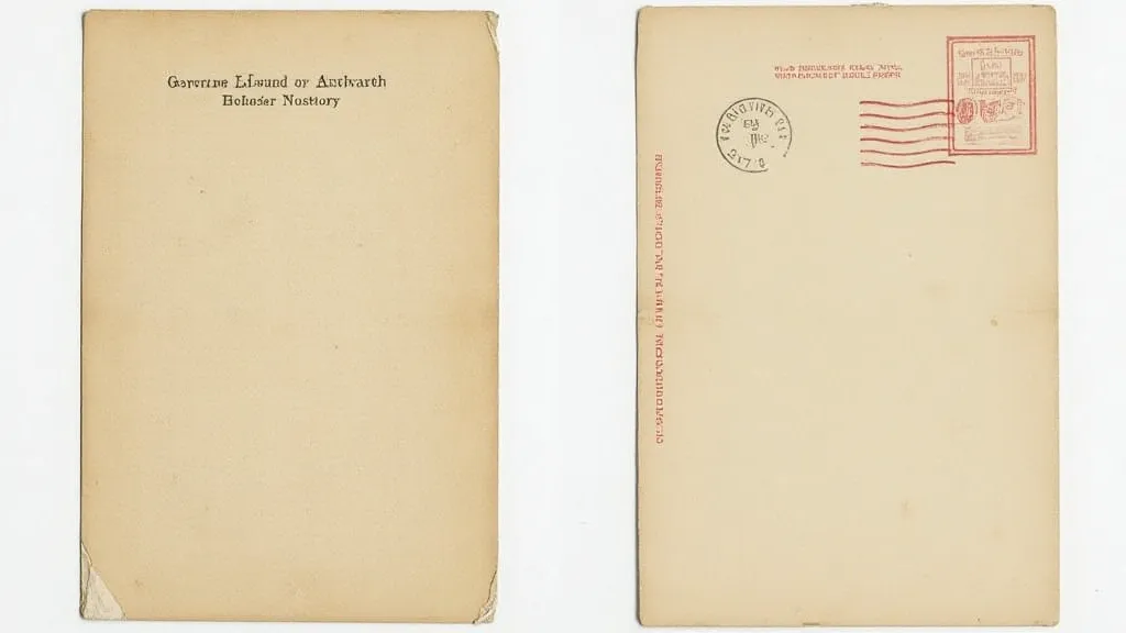 Comparison of a genuine and fake postcard