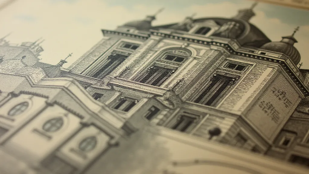 Close-up of postcard printing detail