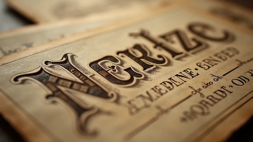 Victorian-era postcard typography